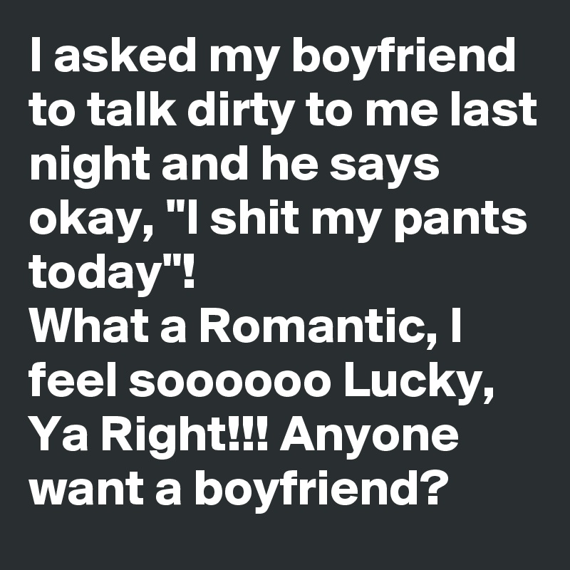 Dirty talk boyfriend
